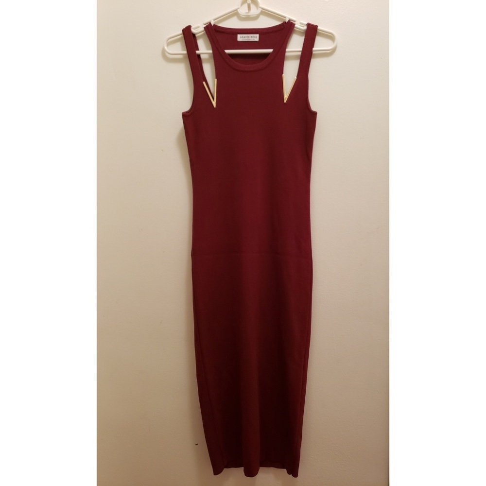 Burgundy Midi Dress